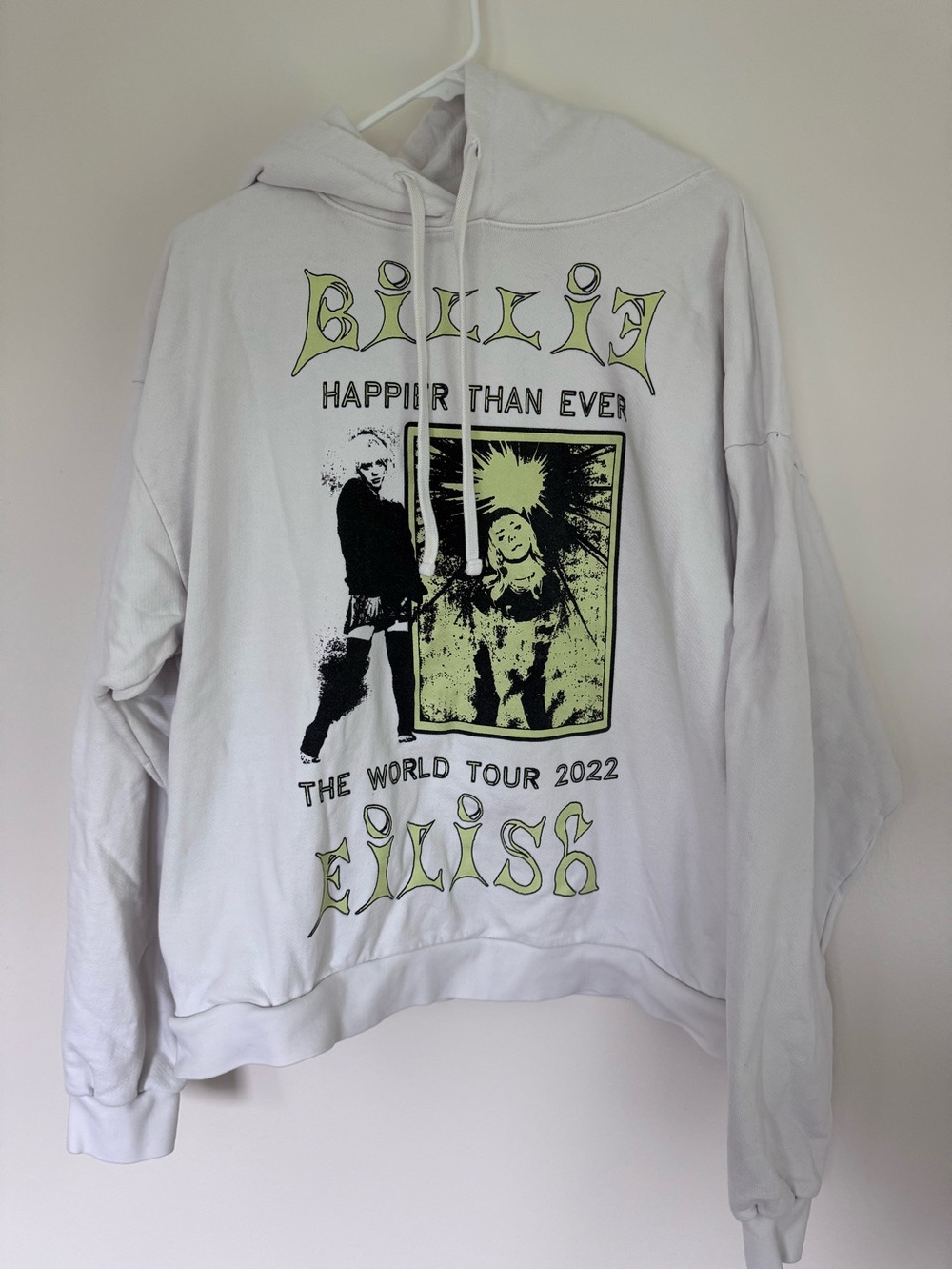 Billie Eilish Happier Than Ever World Tour 2022 Hoodie Sweatshirt size Large